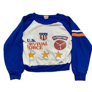 Vintage Gearing Up JC Penney US Survival Force Military Shirt Boys 7 fits 2T 3T